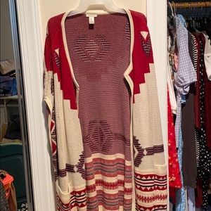 sleeveless Aztec sweater